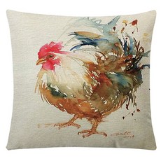 홈플로우 닭 일러스트 프린팅 모음 솜포함 쿠션 커버, 07