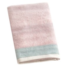 Bamboo Bebe 嬰幼兒雙色浴巾 Edge, 1個, 柔和粉 & 薄荷綠
