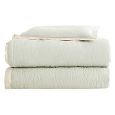 Bamboo Bebe 孩童用攜帶式絎縫午睡被寢具+收納袋組, 淺薄荷綠