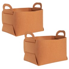 Badibo 貓咪躲貓貓屋毛氈籃, 2個, 棕色