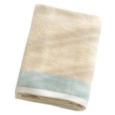 Bamboo Bebe 嬰幼兒雙色浴巾 Edge, 1個, 快樂奶油 & 薄荷綠