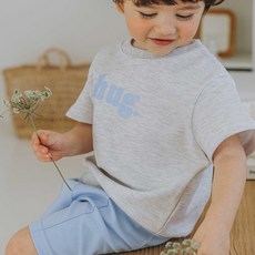 똘무룩 아동용 맨투맨 hug 셋업 반팔 반바지 상하 세트