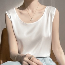 Elsso 女款緞面絲質無袖背心上衣
