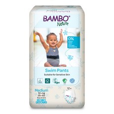 Bambo Nature 伴寶樂 褲型游泳尿布 男女通用, 中號(M), 12張