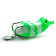 씨타임 스타 프로그루어 배스 가물치 개구리 낚시 웜, 연두