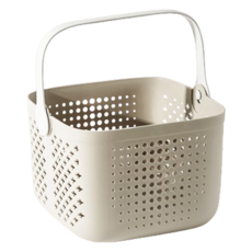 THE ZAKKA 多功能方形瀝水沐浴籃, 象牙白色