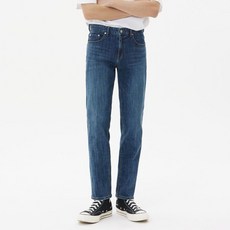 86로드 남성용 크롭 테이퍼드 면 청바지