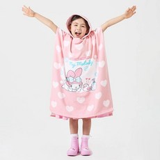 三麗鷗女童款美樂蒂雨披連帽浴袍 NCHKC60022
