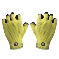 ROCKBROS 洛克兄弟 運動自行車半指手套 雙手組 S296, 1套, 黃色