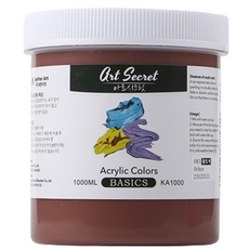 Art Secret 藝術家的秘密 壓克力顏料 赭色 KA1000, 1色, 1000ml