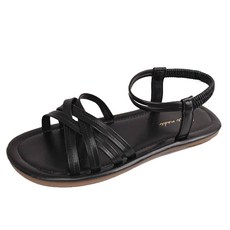 라블 여성용 메리제인 밴딩 플랫 스트랩샌들