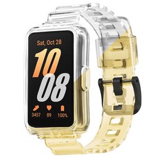 SPACE SHIELD Solar 翻蓋一體式錶帶, 黃色