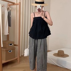 앤드스타일 여성용 리코셔링 나시 블라우스 262334