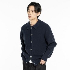 Kinloch 男士可水洗棉質Hacci領開襟衫