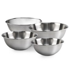 Kitchen9 不鏽鋼刻度攪拌盆3件組 + 篩網套組, 攪拌盆3件組 + 篩網, 1套