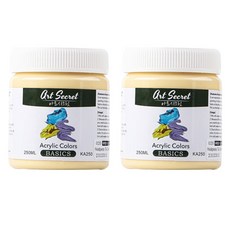 아트시크릿 아크릴물감 네이플스 옐로우 KA250 2p, 250ml, 1색