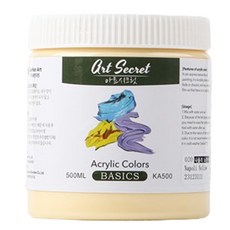 Art Secret 藝術家的秘密 壓克力顏料 那不勒斯黃 KA500, 1色, 500ml