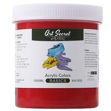 Art Secret 藝術家的秘密 壓克力顏料 Crimson KA1000, 1色, 1000ml