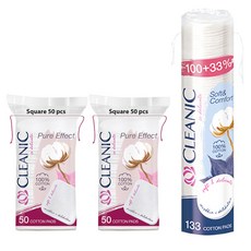 CLEANIC 柔軟觸感方形100入+舒適133入企劃組, 1組