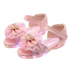 女童用 RM 向日葵 LED 涼鞋