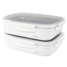 Haatz Deco不鏽鋼密封保鮮盒, 1.5L, 2個