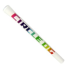 Circle DESIGN GOLF 男士用矽膠防滑防護手肘一號木桿鐵桿高爾夫球桿雙層握把, 白色 + 彩色