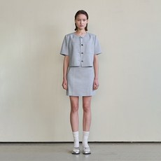 아틀리에나인 여성용 아이린 하이 웨이스트 미니 셋업 스커트 SK-4926