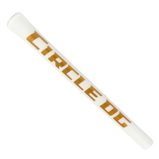 Circle DESIGN GOLF 男士用矽膠防滑防護手肘一號木桿鐵桿高爾夫球桿雙層握把, 白色 + 金色