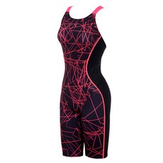 TORNADO SPORTS 女款X型美背小孔五分連身室內泳衣 PLR3925