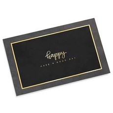 cofv 廚房用大理石紋珪藻土腳踏墊, 黑色, 1個