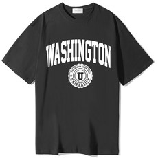 오에타 워싱턴 더블 코튼 오버사이즈 통기성 반팔 티셔츠