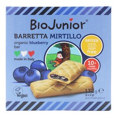 biojunior 義大利產孩童手指餅乾, 藍莓風味, 132g, 1盒
