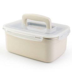 ofcooks 附把手Milky不鏽鋼泡菜盒, 1個, 3.5L