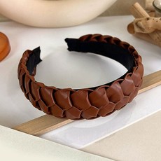 수스다 고급 인조가죽 헤어밴드 머리띠