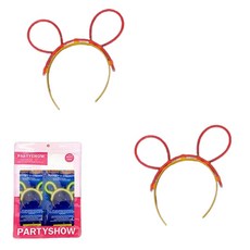 파티쇼 콘서트 야광 머리띠 2p, 레드, 1개