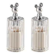 Healthy Dot 透明老鼠牙籤盒, 奶油色, 2個