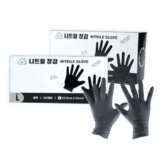 Green Living 食品用純丁腈手套 100入, 2個, 大(L)