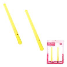 PARTYSHOW LED螢光棒 45cm 2入, 黃色, 1個