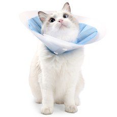 Lanboer 寵物棉質PVC頸圈, 1個, 藍色