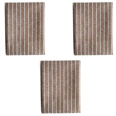 Block Mart 亞麻條紋廚房巾 40 x 60 cm, 3個, 棕色