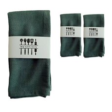 Block Mart 餐桌棉質廚房巾, 綠色, 3個
