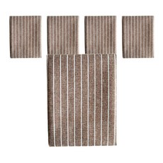 블럭마트 린넨 스트라이프 키친크로스 40 x 30 cm, 브라운, 5개