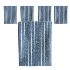Block Mart 亞麻條紋廚房巾 40 x 30 cm, 藍色, 5個
