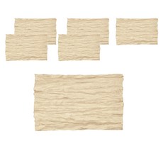 Block Mart 皺褶餐巾 餐桌巾 廚房巾, 6個, 米色