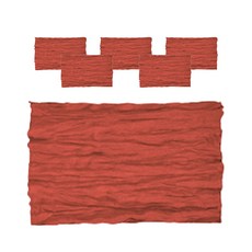 Block Mart 皺褶餐巾 餐桌巾 廚房巾, 6個, 紅色