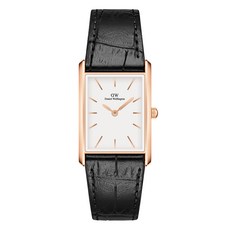 Daniel Wellington BOUND BLACK CROCODILE 皮革時尚腕錶 35 x 24 mm