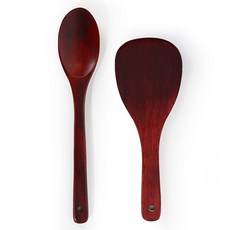 옻친구 통원목 옻칠 볶음스푼+주걱 세트, 볶음스푼 + 주걱, 혼합색상, 1세트