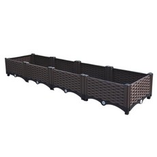 萬壽菊室內裝飾園藝植栽箱, 1個, 1層4格