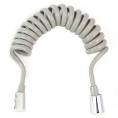 natureahn 浴室清潔槍 彈簧螺旋軟管 2m, 銀色, 1個