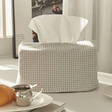 DECOVIEW 卡布奇諾格紋面紙盒, 米色